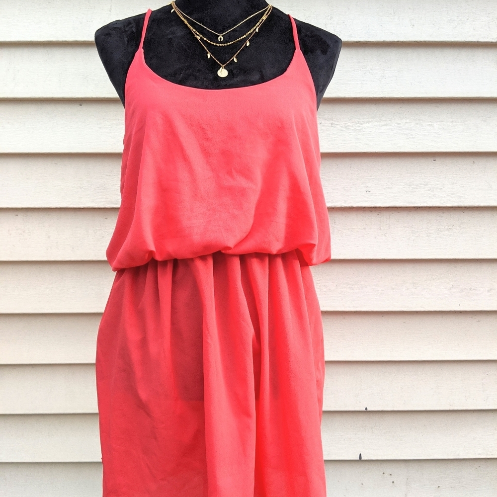 Espresso Brand Coral Boho Dress